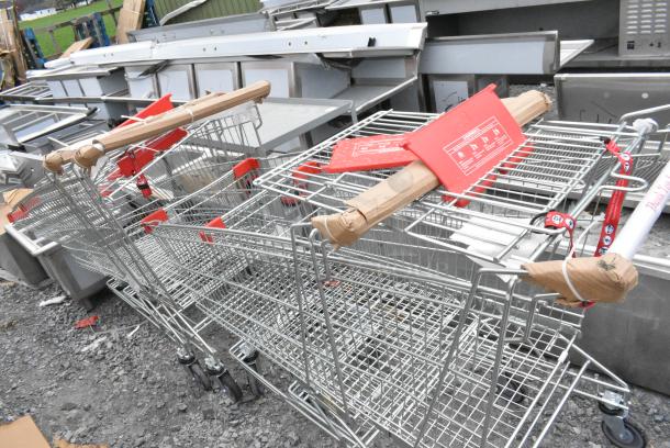 3 BRAND NEW SCRATCH AND DENT! Metal Shopping Cart. 3 Times Your Bid! - Image 2 of 4