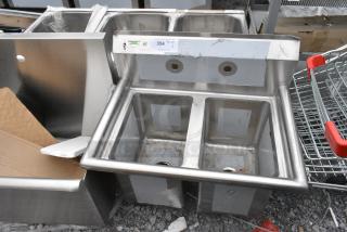 BRAND NEW SCRATCH AND DENT! Regency 600S21014 Stainless Steel 2 Bay Sink. No Legs.