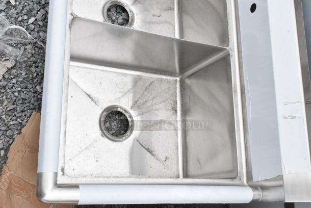 BRAND NEW SCRATCH AND DENT! Advance Tabco FE-3-1620 Three Compartment Stainless Steel Commercial Sink. No Legs. - Image 3 of 6