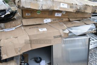 BRAND NEW SCRATCH AND DENT! Steelton 522EBTKD3060D 30" x 60" 16 Gauge Type 430 Stainless Steel Enclosed Base Sliding Door Table. May Be Missing Pieces.