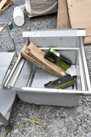 BRAND NEW SCRATCH AND DENT! Steelton 522CS12424 29 1/2" 18-Gauge Stainless Steel One Compartment Commercial Sink without Drainboard - 24" x 24" x 12" Bowl