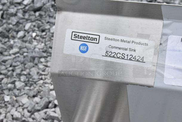 BRAND NEW SCRATCH AND DENT! Steelton 522CS12424 29 1/2" 18-Gauge Stainless Steel One Compartment Commercial Sink without Drainboard - 24" x 24" x 12" Bowl - Image 9 of 9