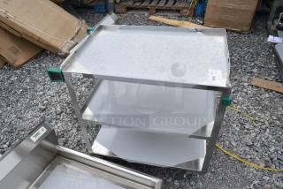BRAND NEW SCRATCH AND DENT! Regency 600CT1931WD 18 3/4" x 30 1/2" Three Shelf 18 Gauge 430 Stainless Steel Utility Cart - Fully Welded