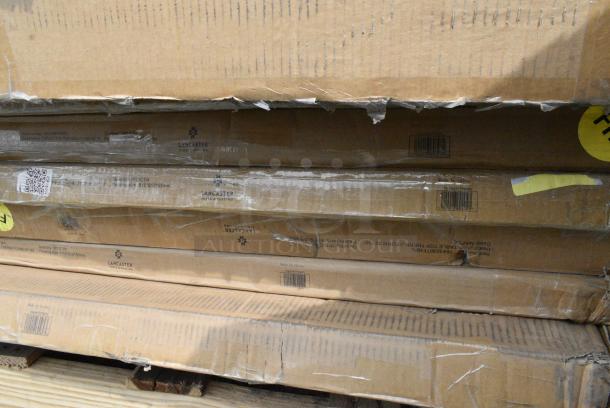 17 BRAND NEW SCRATCH AND DENT! Items Including 600WS1296HD Regency 16 Gauge Stainless Steel 12" x 96" Heavy Duty Solid Wall Shelf, 164VYBENCH84 Lancaster Table & Seating Vineyard Series 7' Barrel Brown Outdoor Folding Bench 12" x 84", 465B184BKE5 Shelving Unit, 164VYTBL9640 Lancaster Table & Seating Vineyard Series 8' Barrel Brown Outdoor Folding Table, 600B31014213 Regency 3 Bowl Underbar Sink with Two Drainboards - 60" x 18 3/4", 600PS1548 Regency 15" x 48" Stainless Steel Wall Mounted Pot Rack with Shelf and 18 Galvanized Hooks, 1643672TFMPL Lancaster Table & Seating 36" x 72" Rectangular Thermo-Formed MDF Table Top with Maple Finish. 17 Times Your Bid! May Be Missing Pieces - Image 12 of 13
