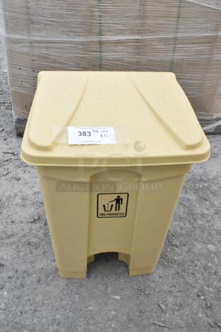 12 BRAND NEW SCRATCH AND DENT! Poly Foot Pedal Trash Can. 12 Times Your Bid!