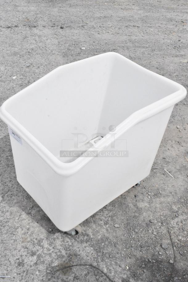 White Poly Ingredient Bin on Commercial Casters. - Image 3 of 5