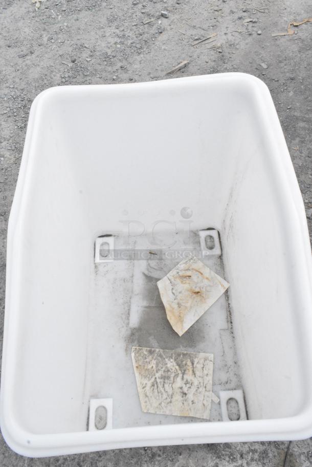 White Poly Ingredient Bin on Commercial Casters. - Image 5 of 5