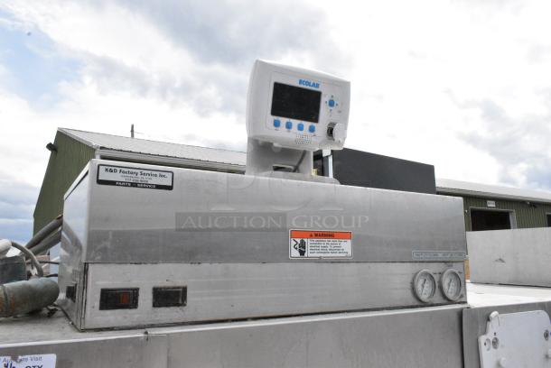 Hobart CCS76A Stainless Steel Commercial Floor Style Conveyor Dishwasher. 480 Volts, 3 Phase - Image 9 of 11