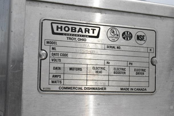 Hobart CCS76A Stainless Steel Commercial Floor Style Conveyor Dishwasher. 480 Volts, 3 Phase - Image 11 of 11