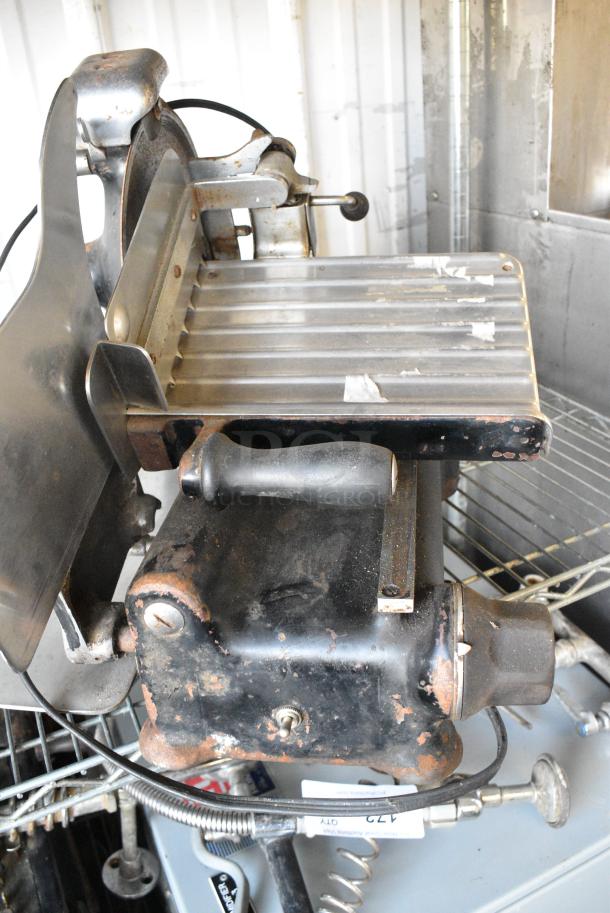 Metal Commercial Countertop Meat Slicer w/ Blade Sharpener. 115 Volts, 1 Phase. Tested and Does Not Power On - Image 3 of 5