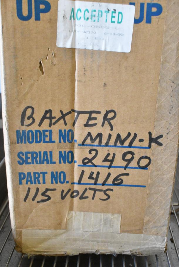 BRAND NEW SCRATCH AND DENT! Baxter Mini K 1416 Compressor. 115 Volts, 1 Phase. - Image 3 of 3