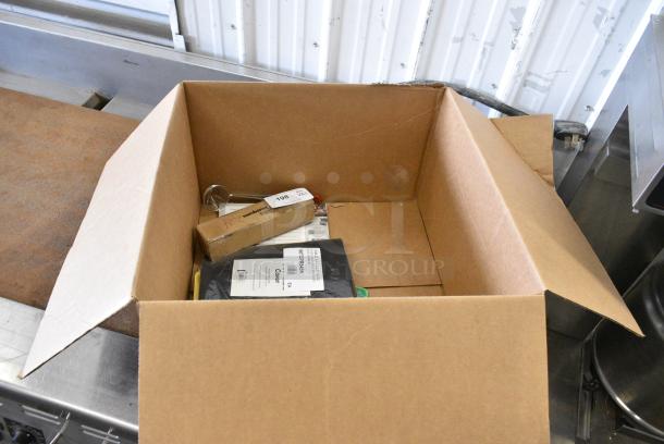 7 Various BRAND NEW Items Including CBG912GN San Jamar Saf-T-Grip® 12" x 9" x 3/8" Green Cutting Board with Hook, CBG912RD San Jamar Saf-T-Grip® 12" x 9" x 3/8" Red Cutting Board with Hook, CNG912YL San Jamar Saf-T-Grip® 12" x 9" x 3/8" Yellow Cutting Board with Hook, 160tcpr54bk Choice 54" Round Black Seamless 100% Spun Polyester Hemmed Cloth Table Cover, 654359016 Boska 9 7/8" x 6" Slate Serving Board, Skimmer, Sambonet Knives. 7 Times Your Bid! - Image 2 of 14