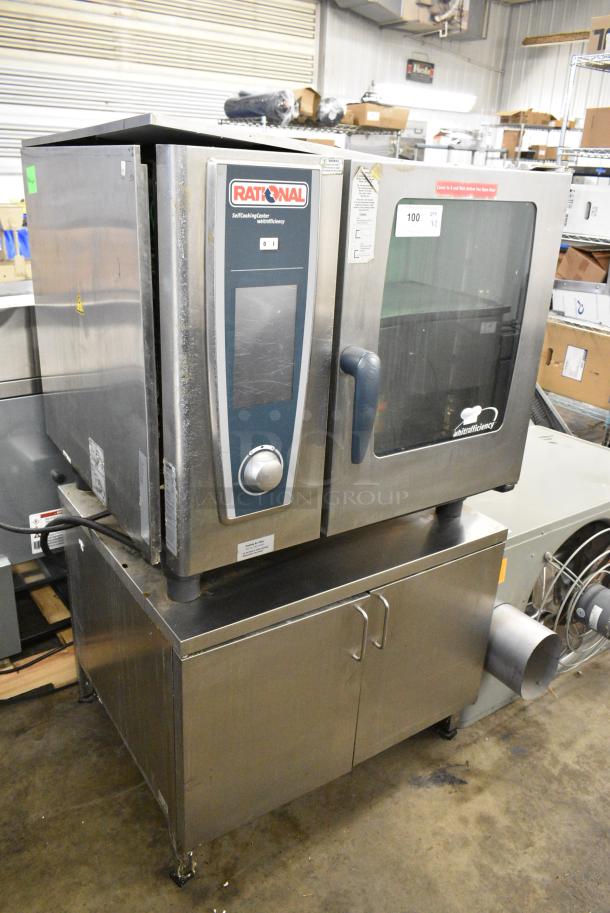 Rational SCC WE 61 Stainless Steel Commercial Electric Powered Combi Convection Oven on Equipment Stand. 208 Volts, 3 Phase. - Image 1 of 8