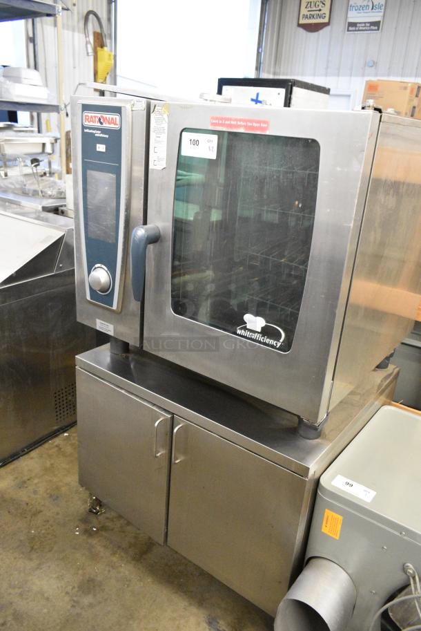 Rational SCC WE 61 Stainless Steel Commercial Electric Powered Combi Convection Oven on Equipment Stand. 208 Volts, 3 Phase. - Image 8 of 8