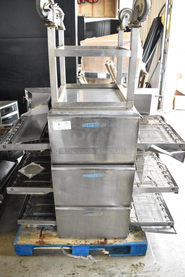 3 2017 Turbochef HhC2020 Stainless Steel Commercial Electric Powered Rapid Cook Conveyor Oven w/ Stand on Commercial Casters. 208/240 Volts, 3 Phase. 3 Times Your Bid! - Image 2 of 18