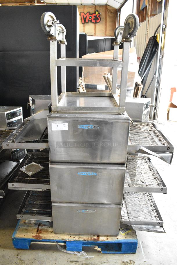 3 2017 Turbochef HhC2020 Stainless Steel Commercial Electric Powered Rapid Cook Conveyor Oven w/ Stand on Commercial Casters. 208/240 Volts, 3 Phase. 3 Times Your Bid! - Image 3 of 18
