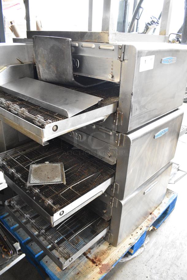 3 2017 Turbochef HhC2020 Stainless Steel Commercial Electric Powered Rapid Cook Conveyor Oven w/ Stand on Commercial Casters. 208/240 Volts, 3 Phase. 3 Times Your Bid! - Image 5 of 18