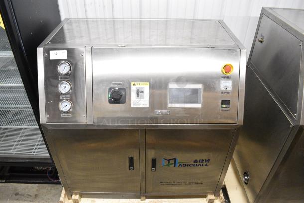 BRAND NEW SCRATCH AND DENT! Magicball Stainless Steel Commercial Floor Style Dry Ice Pelletizer. 400-690 Volts, 3 Phase. - Image 1 of 16