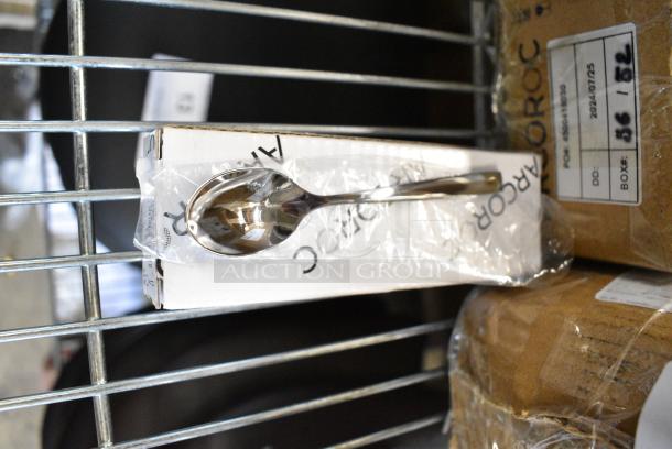 2 BRAND NEW SCRATCH AND DENT! Items Including Arcoroc T1811 Vesca 4 3/8" 18/10 Stainless Steel Extra Heavy Weight Demitasse Spoon by Arc Cardinal - 12/Case and 176SAUCE4SS Choice 4 oz. Smooth Stainless Steel Round Sauce Cup - 12/Pack. 2 Times Your Bid! - Image 2 of 5