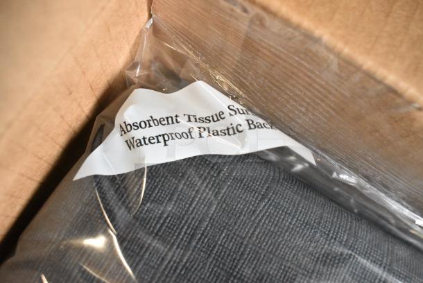 BRAND NEW SCRATCH AND DENT! Box of Creative Converting 923260 82" Black Velvet Tissue / Poly Table Cover - Image 4 of 5