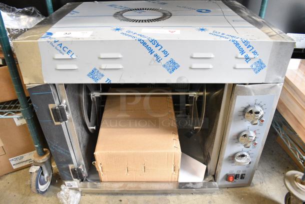 BRAND NEW SCRATCH AND DENT! Cooking Performance Group CROE48D Electric Countertop Rotisserie Oven with 4 Baskets for 8 Chickens. 240 Volts, 1 Phase. - Image 1 of 11