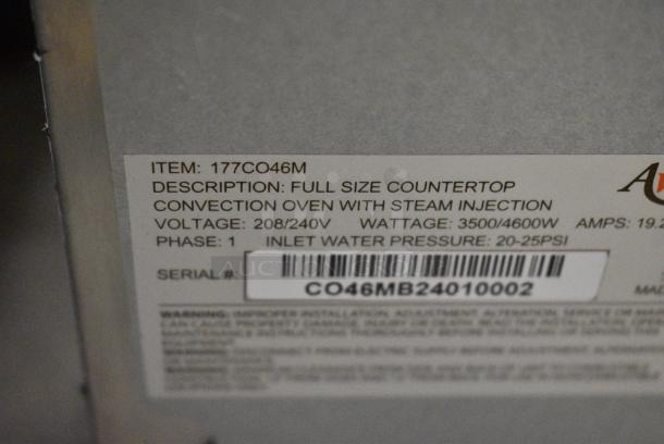 BRAND NEW SCRATCH AND DENT! Avantco 177CO46M Full Size Countertop Convection Oven with Moisture Injection, 4.4 cu. ft. See Pictures for Broken Glass. 208/240 Volts. - Image 8 of 9