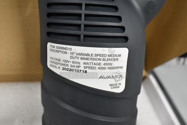 5 BRAND NEW SCRATCH AND DENT! AvaMix 928IBMD10 10" Medium-Duty Variable Speed Immersion Blender - 3/4 hp. 120 Volts, 1 Phase. 5 Times Your Bid! - Image 6 of 10