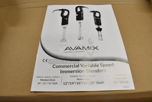 4 BRAND NEW SCRATCH AND DENT! AvaMix 928IBMD10 10" Medium-Duty Variable Speed Immersion Blender - 3/4 hp. 120 Volts, 1 Phase. 4 Times Your Bid! - Image 5 of 7