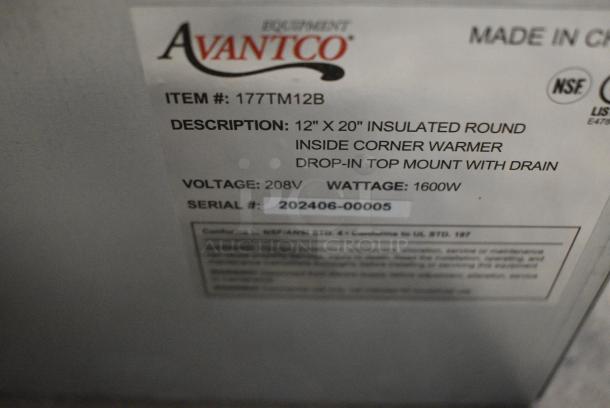 BRAND NEW SCRATCH AND DENT! 2024 Avantco 177TM12B Top Mount Drop-In Full Size Hot Food Well with Round Inside Corners and Drain. 208 Volts, 1 Phase. - Image 6 of 7