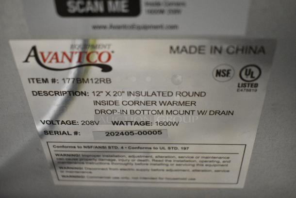 BRAND NEW SCRATCH AND DENT! 2024 Avantco 177BM12RB Bottom Mount Drop-In Full Size Hot Food Well with Round Inside Corners and Drain. 208 Volts, 1 Phase. - Image 6 of 7