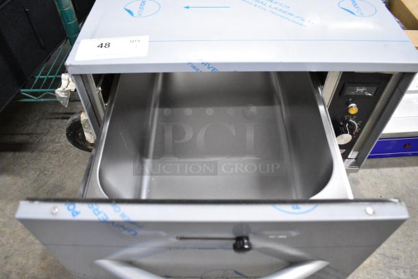 BRAND NEW SCRATCH AND DENT! 2024 ServIt 423WDNFS1 Stainless Steel Commercial Single Narrow Freestanding Drawer Warmer. 120 Volts, 1 Phase. Tested and Working! - Image 6 of 8