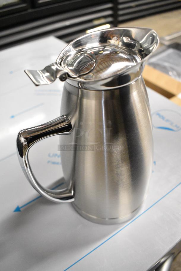 3 BRAND NEW SCRATCH AND DENT! Choice 723SM27 27 oz. Stainless Steel Insulated Thermal Coffee Server. 3 Times Your Bid! - Image 2 of 7