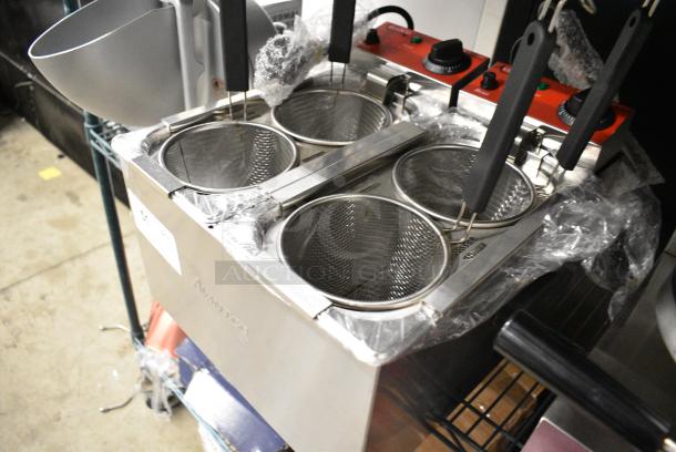 BRAND NEW SCRATCH AND DENT! 2023 Avantco 177PC102 Stainless Steel 2 Gallon / 8 Liter Electric Countertop Two Section Pasta Cooker. 120 Volts, 1 Phase. - Image 3 of 9