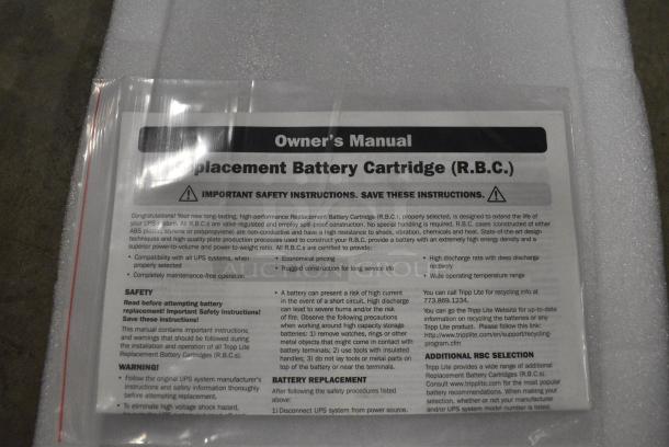 2 BRAND NEW SCRATCH AND DENT! Eaton RBC5-192 Tripp Lite series 4U UPS Replacement 192VDC Battery Cartridge (1 Set of 16) for Select SmartOnline UPS. 2 Times Your Bid! - Image 7 of 10