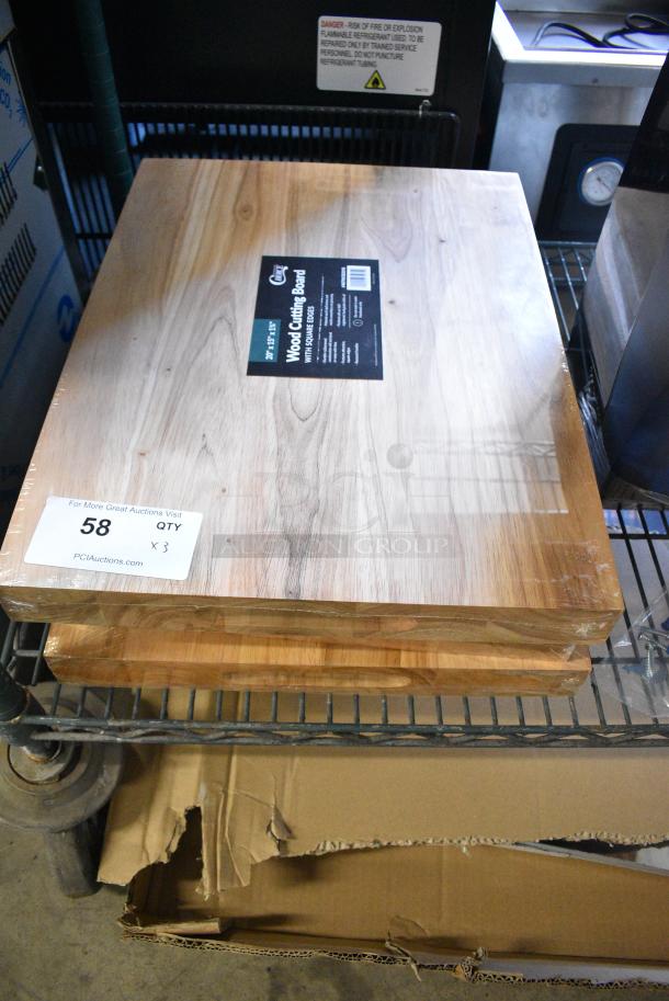 3 BRAND NEW SCRATCH AND DENT! Choice 407WCB2015 20" x 15" x 1 3/4" Wood Cutting Board with Squared Edges. 3 Times Your Bid! - Image 6 of 6