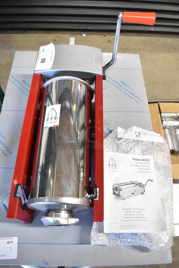 BRAND NEW SCRATCH AND DENT! 2024 Tre Spade F20000 11 lb. Manual Horizontal Sausage Stuffer - Image 1 of 10