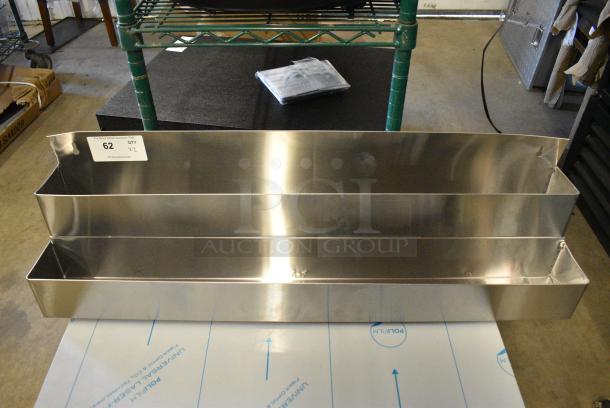 2 BRAND NEW SCRATCH AND DENT! Steelton 712B5536D Stainless Steel Double Tier Speed Rail - 36". 2 Times Your Bid! - Image 1 of 8