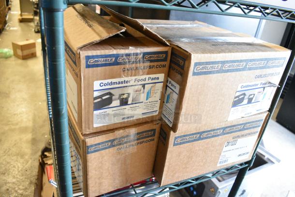 6 BRAND NEW SCRATCH AND DENT! Carlisle CM110203 Coldmaster 1/3 Size Black Cold ABS Plastic Food Pan - 6" Deep. 6 Times Your Bid! - Image 5 of 7