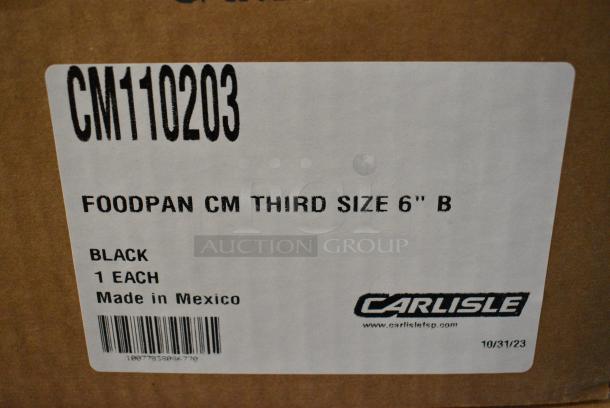 6 BRAND NEW SCRATCH AND DENT! Carlisle CM110203 Coldmaster 1/3 Size Black Cold ABS Plastic Food Pan - 6" Deep. 6 Times Your Bid! - Image 7 of 7