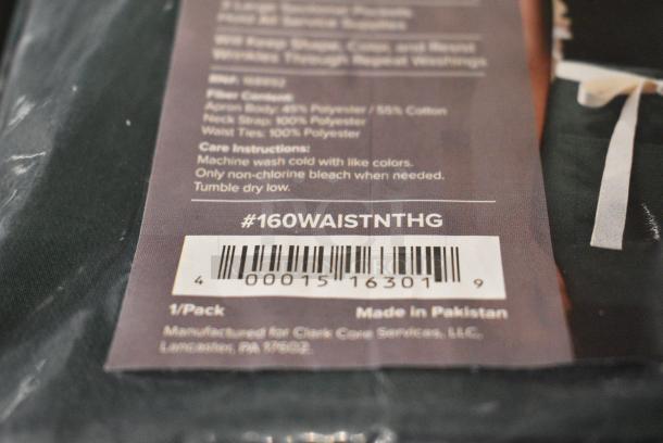 10 BRAND NEW SCRATCH AND DENT! Choice 160WAISTNTHG Hunter Green Waist Apron with Natural Webbing and 3 Pockets - 12" x 26". 10 Times Your Bid! - Image 4 of 5