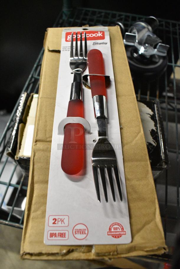 23 Boxes of 6 BRAND NEW SCRATCH AND DENT! Sets of 2 Goodcook 14600 Forks. 23 Times Your Bid! - Image 1 of 7