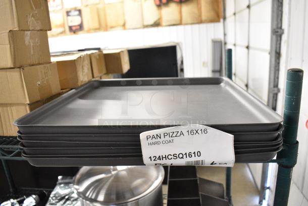 6 BRAND NEW SCRATCH AND DENT! American Metalcraft HCSQ1610 16" x 16" x 1" Hard Coat Aluminum Square Pizza Pan. 6 Times Your Bid! - Image 1 of 4