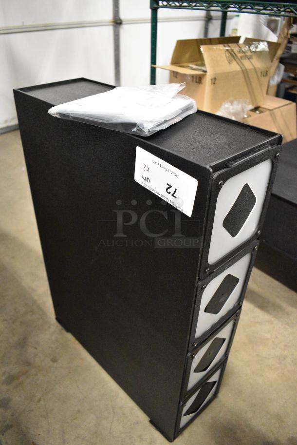2 BRAND NEW SCRATCH AND DENT! KleanTake Black Poly 4 Compartment Cup Dispenser. 2 Times Your Bid! - Image 2 of 7