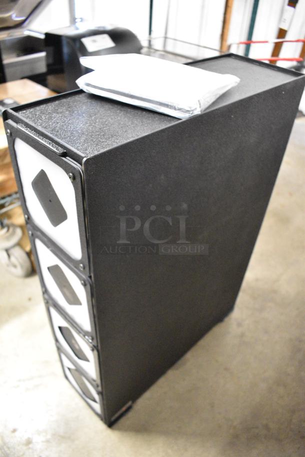 2 BRAND NEW SCRATCH AND DENT! KleanTake Black Poly 4 Compartment Cup Dispenser. 2 Times Your Bid! - Image 3 of 7