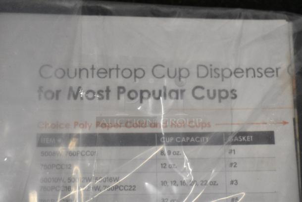 2 BRAND NEW SCRATCH AND DENT! KleanTake Black Poly 4 Compartment Cup Dispenser. 2 Times Your Bid! - Image 4 of 7