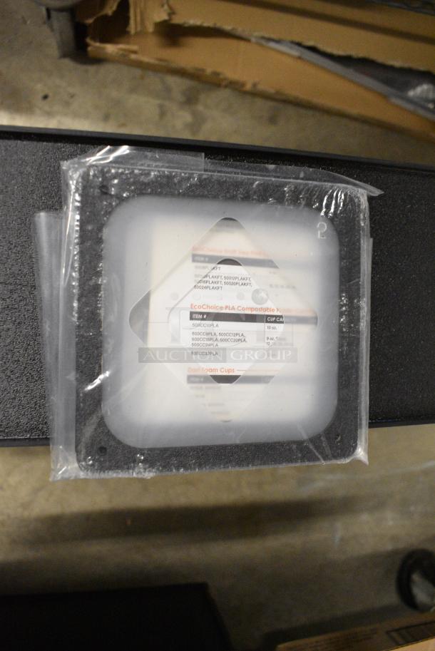 2 BRAND NEW SCRATCH AND DENT! KleanTake Black Poly 4 Compartment Cup Dispenser. 2 Times Your Bid! - Image 5 of 7