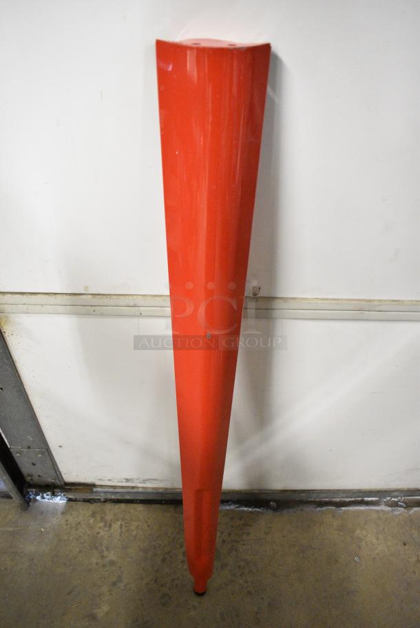 BRAND NEW SCRATCH AND DENT! Lot of 4 Red Metal Table Legs. - Image 1 of 4
