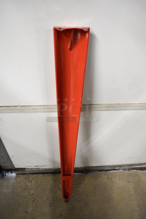 BRAND NEW SCRATCH AND DENT! Lot of 4 Red Metal Table Legs. - Image 3 of 4