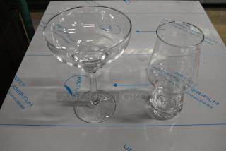 2 BRAND NEW SCRATCH AND DENT! Items Including Libbey 8430 Citation Gourmet 14.75 oz. Coupette / Margarita Glass - 8/Case and Rastal Craft Master One 16 oz. Beer Glass - 3/Pack. 2 Times Your Bid!