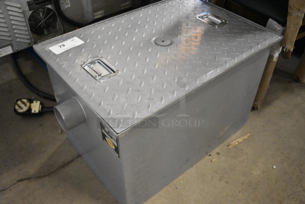BRAND NEW SCRATCH AND DENT! Regency 600GT25 50 lb. 25 GPM Grease Trap with 3" Non-Threaded Connections - Image 2 of 4